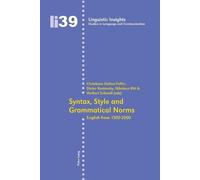 Christiane Dalton-Puffer Syntax, Style and Grammatical Norms (Tascabile)