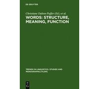 Christiane Dalton-Puffer Words: Structure, Meaning, Function (Copertina rigida)
