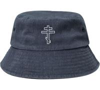 Christianity Orthodox Russian Cross Cappello da Pesca Portatile Cappelli da Sole per Uomini Donne, Spiaggia Esterno Escursionismo Pieghevole Cappello da Sole