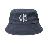 Christianity Orthodox Russian Cross Cappello Pescatore Casual Cappelli da Sole per Uomini Donne, Escursionismo Caccia Giardinaggio Pieghevole Cappello A Secchiello