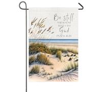 Christianty Be Still And Know Psalm 46:10 Scripture Bible Verse Religious Bandiera Di Benvenuto 30X45Cm Striscione Doppia Faccia Appendere Bandiera Da Cortile Per Camera Da Letto Casa Il Portico