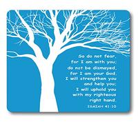 Christianty Theme - Bible Verse Isaiah 41:10 Tappetini Mouse Soffice Tappetino per Mouse Base in Gomma Mousepad per Pc Ufficio Casa 25X30Cm