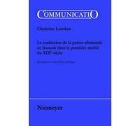 Christine Lombe La Traduction de la Poésie Allemande En Franç (Copertina rigida)