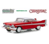 CHRISTINE MACCHINA INFERNALE Modello Auto 1/64 8cm PLYMOUTH FURY Vetri Chiari