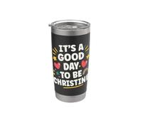 CHRISTINE Personalized Retro Girls Custom CHRISTINE Name Bicchiere termico in acciaio inox doppia parete