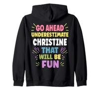 Christine Personalized Women's Gift Custom Christine Felpa con Cappuccio