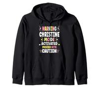 Christine Personalized Women's Gift Custom Christine Felpa con Cappuccio