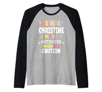 Christine Personalized Women's Gift Custom Christine Maglia con Maniche Raglan