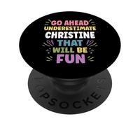 CHRISTINE Personalized Women's Gift Custom CHRISTINE PopSockets PopGrip Adesivo