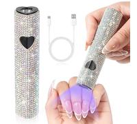 CHRISTINE SHELLY Luce UV per unghie in gel, lampada UV portatile per unghie, lampada LED portatile, mini essiccatore per unghie, luce USB per asciugatura rapida, bianca