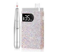 CHRISTINE SHELLY - Trapano per unghie ricaricabile, 35000 giri/min, portatile, per manicure e pedicure, professionale, senza fili, per unghie in gel acrilico, set per salone di bellezza, casa, ragazze