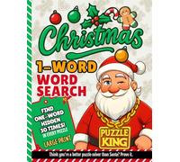 Christmas 1-Word Word Search: 100 Puzzles | Find The Same Term 30 Times in Every Grid | Pattern Recognition Brain Games for Adults And Teens | With Solutions
