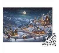 Christmas 1000 Piece Christmas Theme Puzzle in Legno - Gioco Mentale Coinvolgente & Decorazione Casa Rilassante (12+ Anni)
