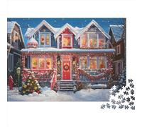 Christmas 1000 Piece Christmas Theme Puzzle Per Adulti Divertente Gioco Intellettuale, Anti-stress, Decorazione Casa, Gioco EduGattoivo, Sfida EduGattoiva (1000pcs (75x50cm))