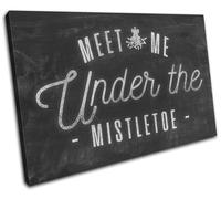 Christmas 2020 Chalkboard Retro Vintage SINGLE TELA parete arte foto stampa