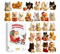 Christmas 2025 - Flat 2d Acrylic, Dog Ornament Set Puppy Design Countdown Calendar for Kids Teens Women, Men Family Friends | Holiday Decor Keepsake Gift Festive Friends