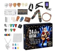 Christmas 24 Days Guitar Accessories | Christmas Countdown Calendar | Instrument Maintenance Tools Party Props For Home Holiday Party Celebration Beginners