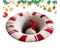 Christmas 3D Rugs Optical Illusion - Non-Slip Christmas Doormat Decorative Carpet - Gnome Holiday Round Entryway Rugs,for Indoor Holiday Living Room Entryway Dining Room