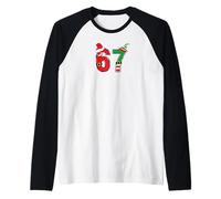 Christmas 6 7 Santa Says 67 Christmas Six Seven Reindeer 6-7 Maglia con Maniche Raglan