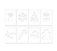 Christmas Acrylic Router Templates - 8 Pieces Reusable Precise | | Clear Acrylic Stencil Smooth Edge Guide Curves Cutting Set DIY Woodworking Holiday Craft Ornament Stencil Tools