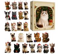 Christmas Advent, 24 giorni Kitten Ornaments Christmas Countdown Advent, Acrylic Home Decor For Wreaths Tree December Holiday Shelf Door Window Car Living Room Bedroom Kids Teens