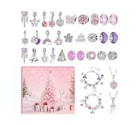 Christmas Advent Bracciali, Calendar Charm Jewelry 2025 Set, Holiday Countdown Collectible Accessories, Ideale per ragazzi, bambini, donne, adulti, feste e famiglie sorprese