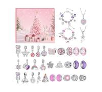 Christmas Advent Bracelets, Calendar Charm Set, Daily Surprise Designs, Gift Ready Packaging, Holiday Collectible Jewelry for Girls, Teens, Women, Adults, Countdown, Family Fun, Soft Colors
