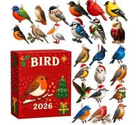 Christmas Advent Calendar - Acrylic Bird Collectible 2D Hanging Holiday