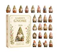Christmas Advent Calendar - Collectible Gnome Figurines | 24 Day Holiday Countdown, 24-Day Countdown Calendar for Windowsill Mantel Office Car Holiday Party Home Celebration Festival