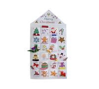 Christmas Advent Calendar with Pockets, Empty Advent Calendar to Fill, Reusable Advent Calendar, 24 Days Countdown Calendar, Hangable Christmas Countdown for Home Christmas Decor