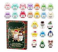 Christmas Advent Calendars 2026, 2D Flat Acrylic Mood Support Ornaments | 24 Days 2D Mini Motivational Figurines Countdown Calendar Christmas Tree Ornaments for Family Friends