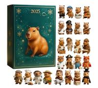 Christmas Advent Capybara Lover - 24 Days Of 2D Acrylic Decor | Holiday Capybara Ornament Countdown Calendar For Home Christmas Tree Car Rearview Mirror Wall Window Adults Kids Vacation Party Favors