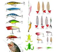 Christmas Advent Countdown, Seasonal Decor Holidays, 24 Days Of Fishing Lure Christmas Countdown, Outdoor Lures Tackle Kit Stocking Stuffers For Adults Teens Kids Girls Boys Holiday Party Vacation