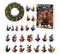 Christmas Advent Ornament Rooster | 24 Day Countdown Calendar
