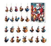 Christmas Advent Ornament Rooster | 24 Day Countdown Calendar