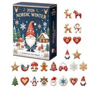 Christmas Advent Ornament Set 24 Days Pendants Countdown Calendar