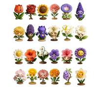 Christmas Advent Toy 2025-2D Flat Acrylic Floral Ornament, 24 Days Small Pendant Countdown, Interactive Holiday Decoration for Boys Girls, Holiday Decorations, 10,24 x 7,09 Inches