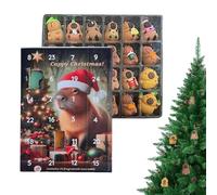 Christmas Advent Toy - ABS, 11.02x8.27in Capybara Toy Countdown Calendar Interactive | Engaging Holiday Countdown, Collectible Toys For Adults, Teens, Kids, Family, Classrooms, Festive Gatherings