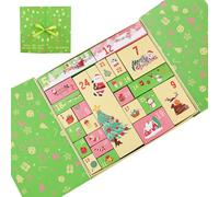 Christmas adventt calendar 2025-24 Days Refillable Countdown Boxes, Christmas Calendar Advent Boxes - Empty Folding Party Favors Case For Windowsill, Desktop, Shelf, Table, Stationery