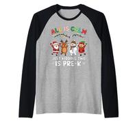 Christmas all Is Calm Just Kidding This Pre-K Teacher Xmas Maglia con Maniche Raglan