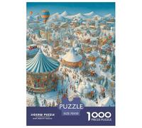 Christmas And Winter Scenery Puzzle Giochi 1000 Pezzi Festa Aziendale Arte Interesting Puzzle Adulti Foto 70x50cm/1000pcs