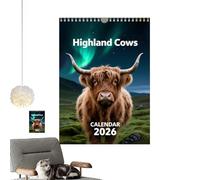 Christmas Animal Wall Calendar 2026 - Monthly Planner Schedule to Do Notes Home Decor | Thick Paper with Easy Viewing Layout, Writable Blocks for Office Classroom Living Room Porch Dorm Family Use