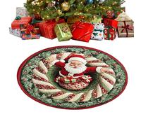 Christmas Area Rug | Non Slip Round | 3D Optical Christmas Carpet Holiday Decor for Living Room Entryway Office Dorm Apartment Farmhouse Winter Holiday Party Decorations | Indoor Floor Mat