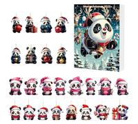 Christmas Avent Calendar Panda Countdown Calendar Mini Ornamento dell'Albero Ornamento (A)