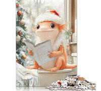 Christmas Axolotl Lizard Toilet Puzzle Impossible 1000 Pezzi Decorazione Per La Casa. Rilassamento E Intelligence Per Adulti E Ragazzi Da 14 Anni 1000pcs (75x50cm)