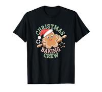 Christmas Baking Crew Cute Gingerbread Man Cibo Maglietta
