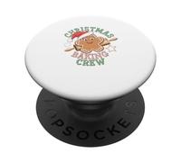 Christmas Baking Crew Cute Gingerbread Man Cibo PopSockets PopGrip Adesivo