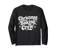 Christmas Baking Crew Holiday Cookie Making Citazione Dicendo Maglia a Manica