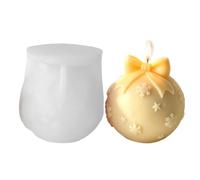 Christmas Ball Candle Molds Bow Snowflake Easy Release Mould