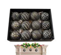 Christmas Ball Ornaments - 12 Piece Vintage Hangable Winter Holiday Decor